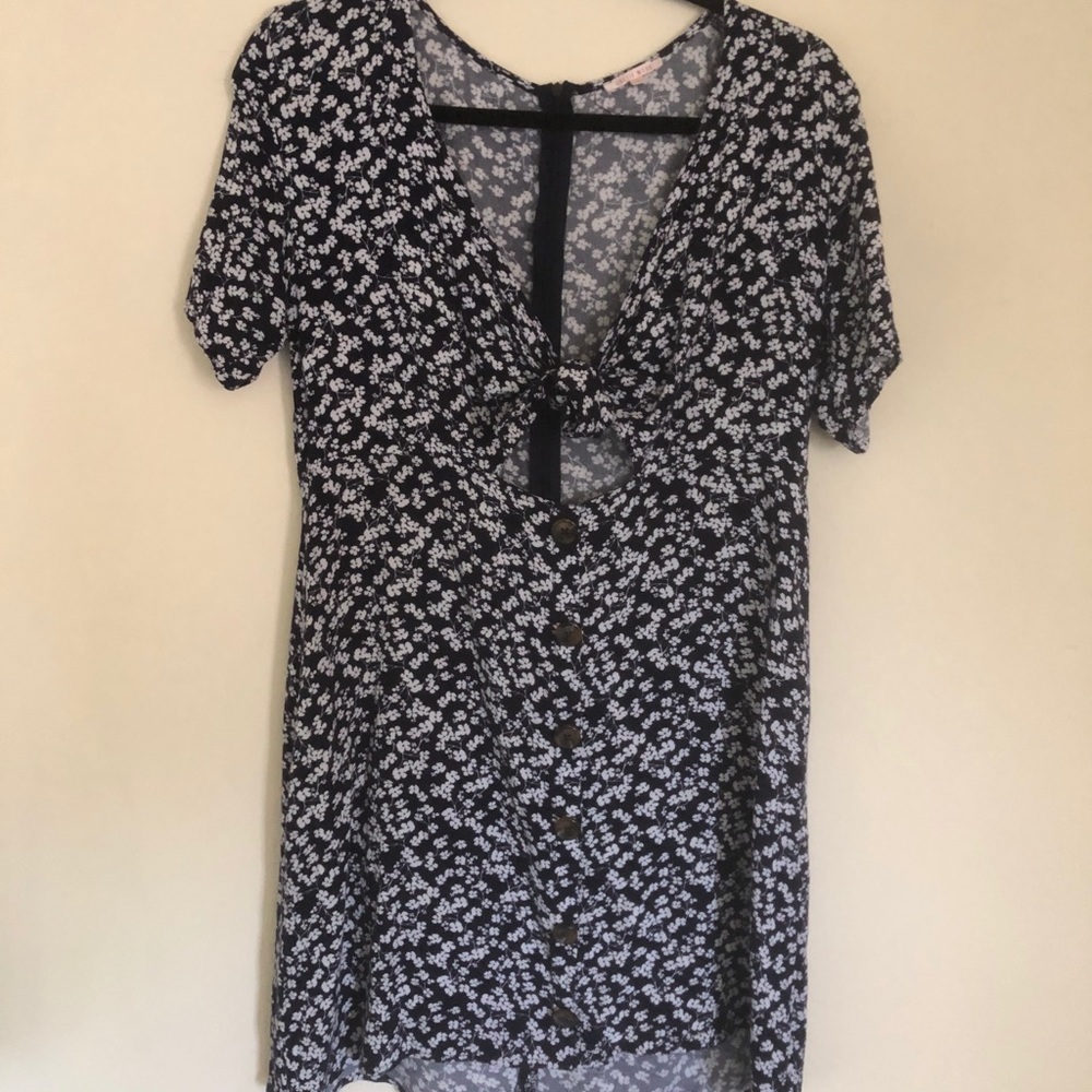 Little Miss Large blue and white flower dress